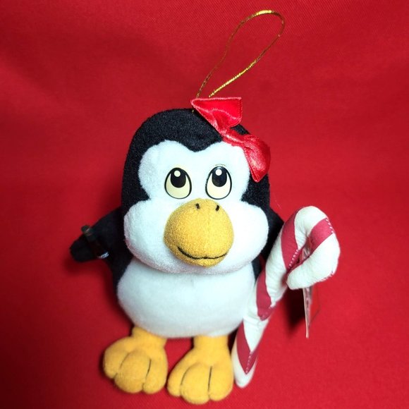 Coca Cola Penguin Christmas Plush Ornament 1999 - Picture 6 of 11